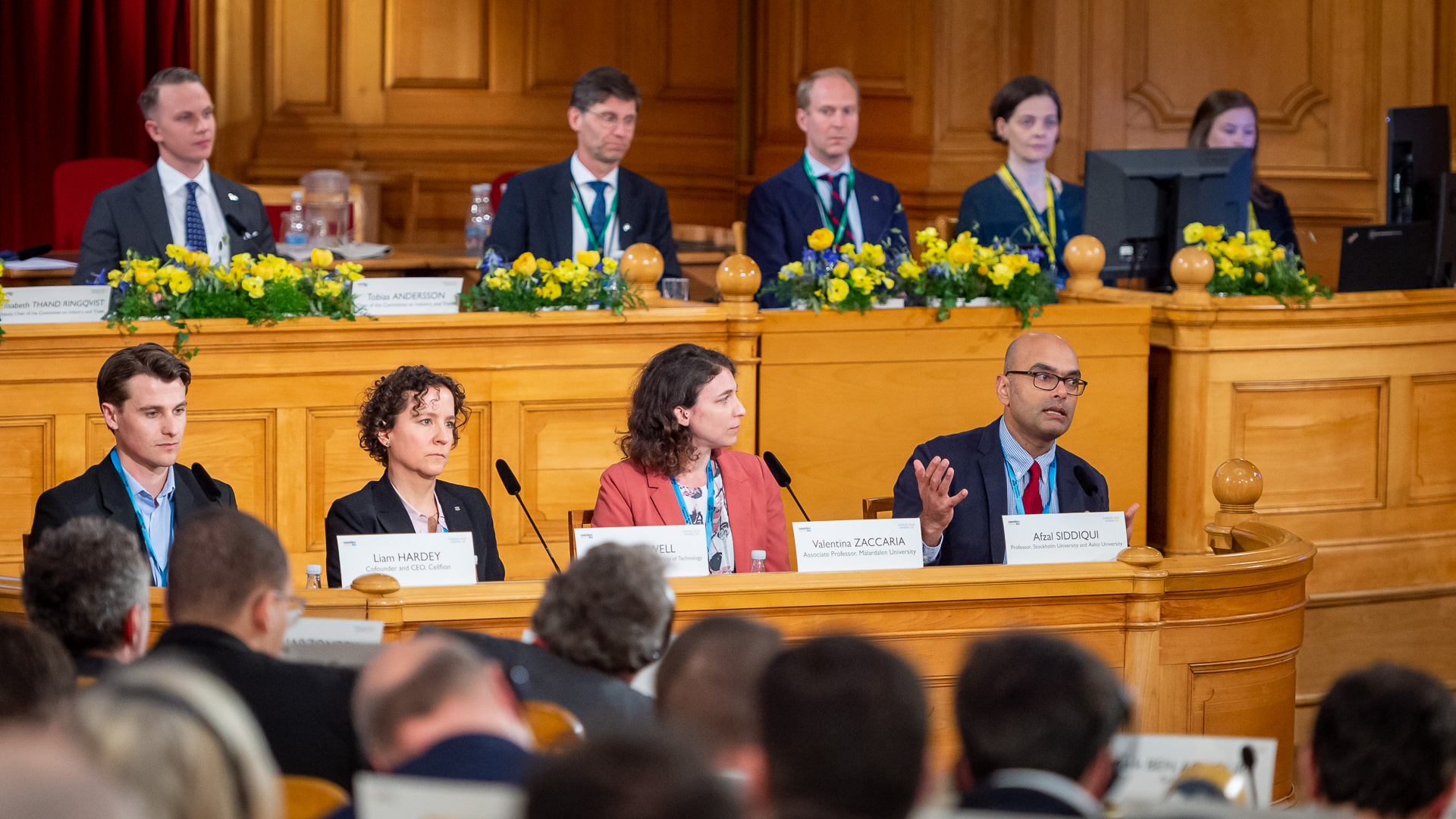 Professor Afzal Siddiqui i paneldiskussion om energi och hållbarhet i Sveriges riksdag.s