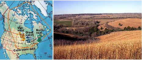 East-west transect across the prairies and transitional areas with temperate forests. Photo: Edwin Olson/Wikimedia Commons