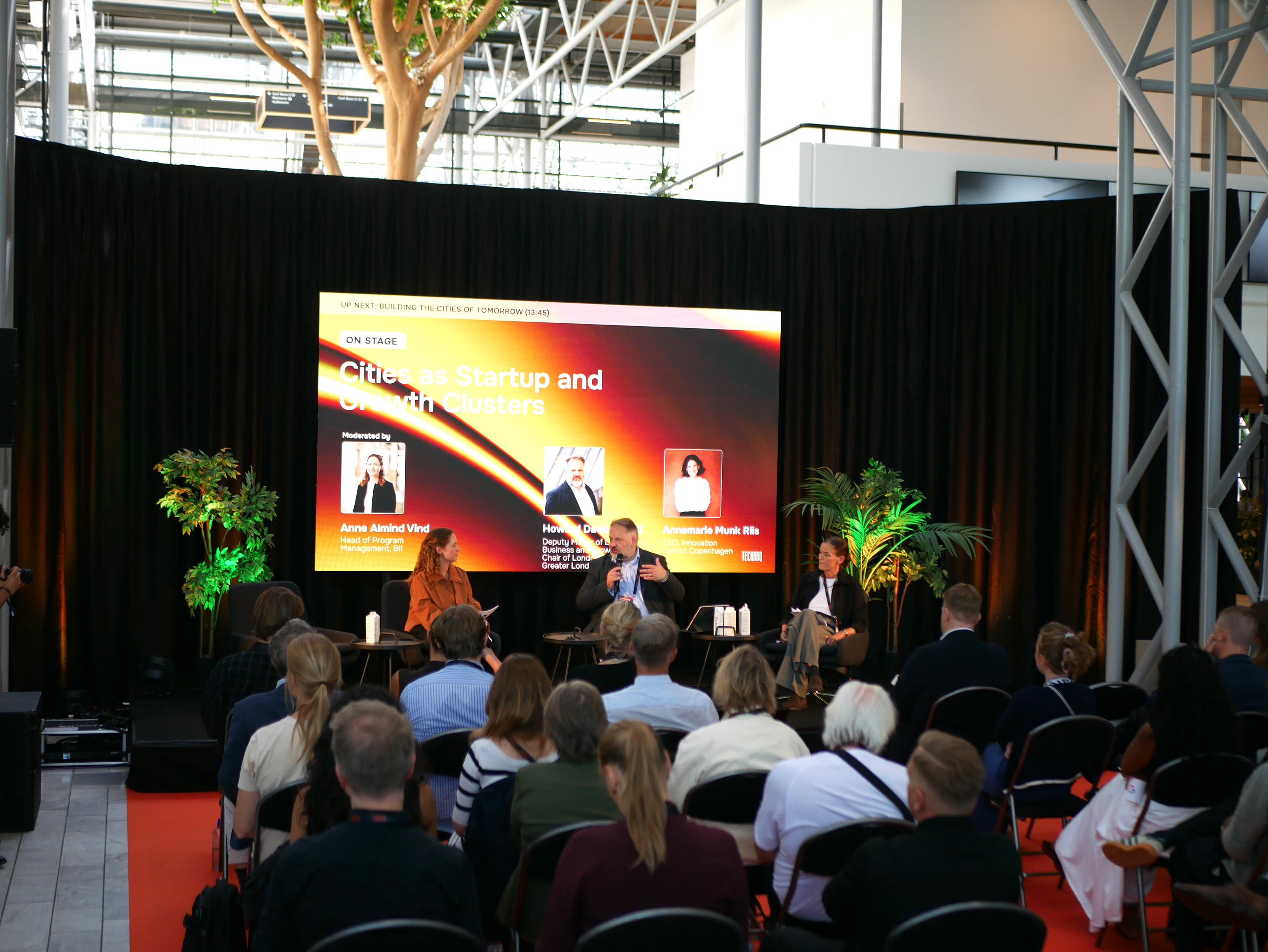 Panel discussion on stage