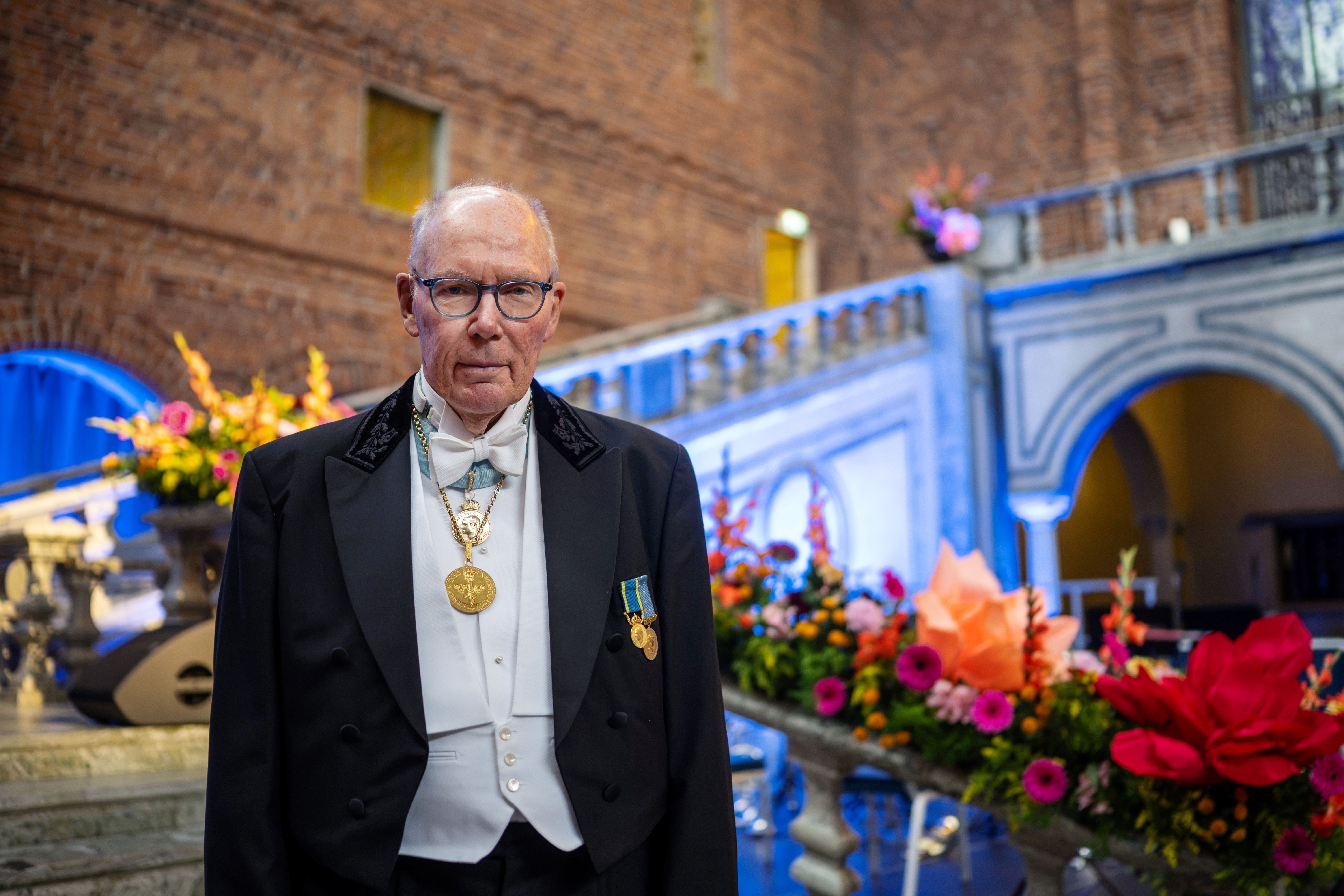 Kåre Bremer in dress suit and wearing medals