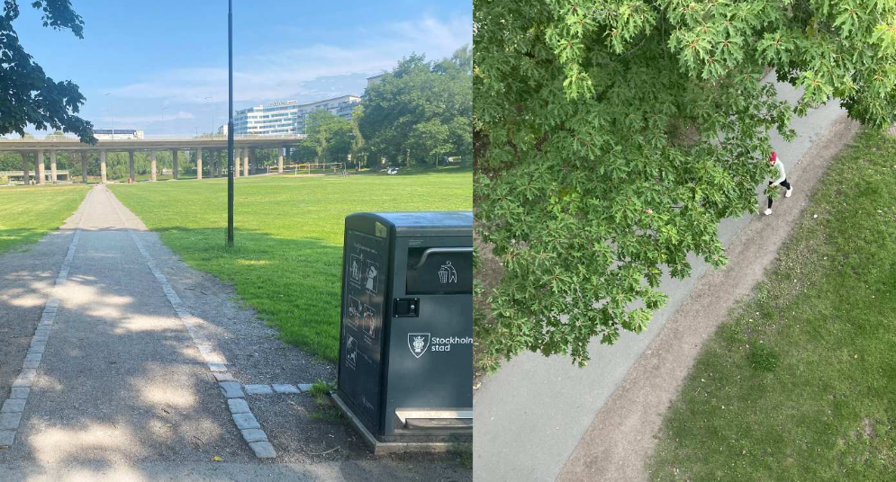 Walking paths in Rålambshovsparken in Stockholm. 