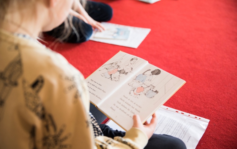Lektion i förskoleklass.