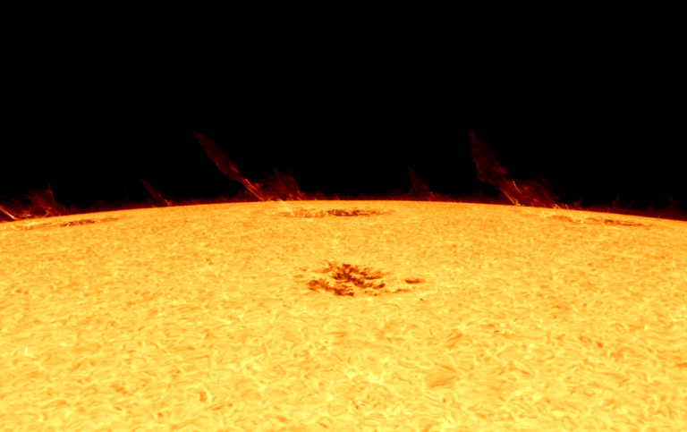 A flare at the solar limb.