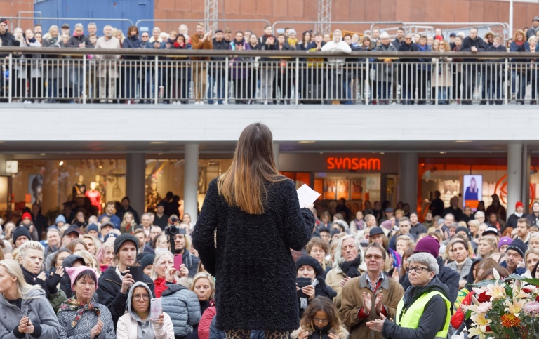 Demonstration vid Sergels torg