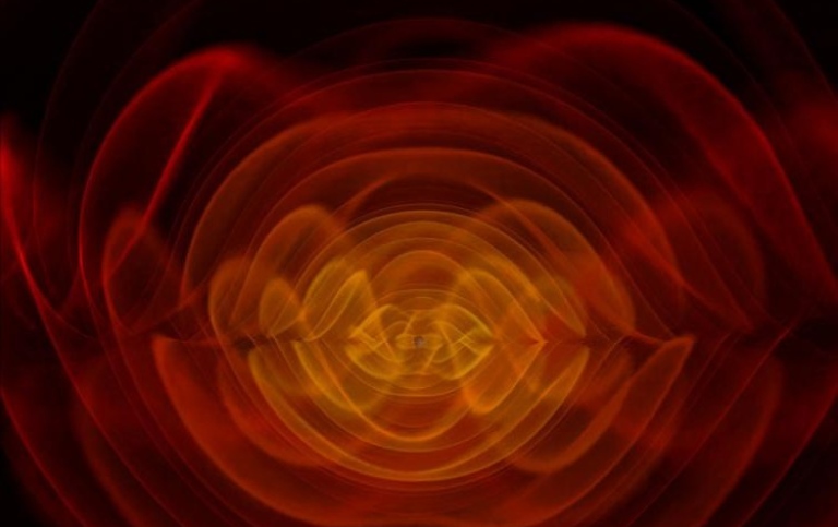 If our eyes could see gravitational waves....