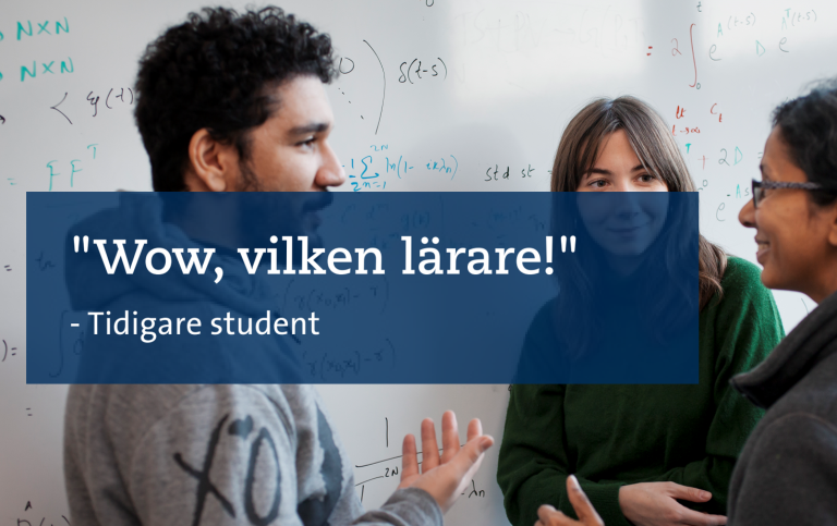 Citat från tidigare student. "Wow vilken lärare.".