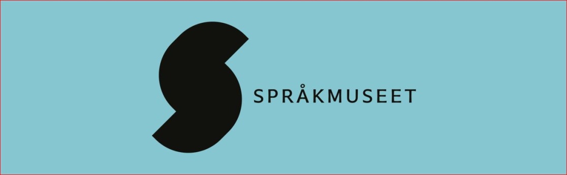 Banner Språkmusset vid Kulturhuset i Stockholm