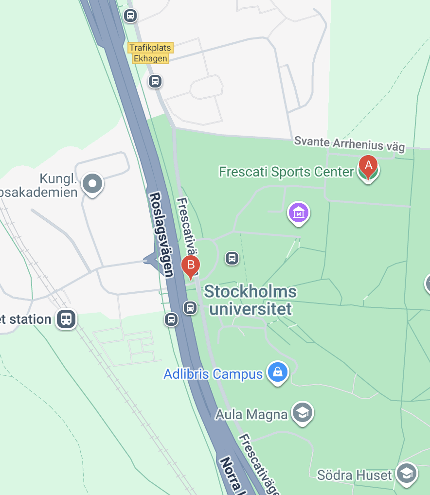 Frescati i Google maps.