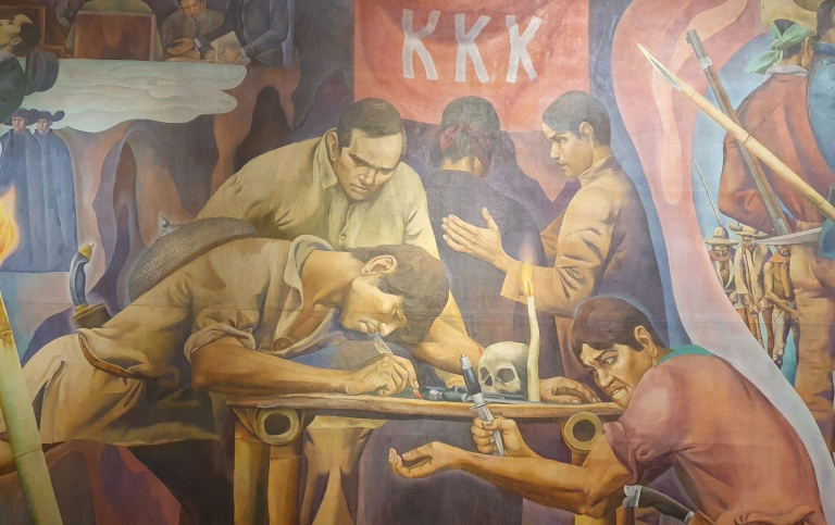 Section of Carlos V. Francisco’s mural for the Bulwagang Katipunan