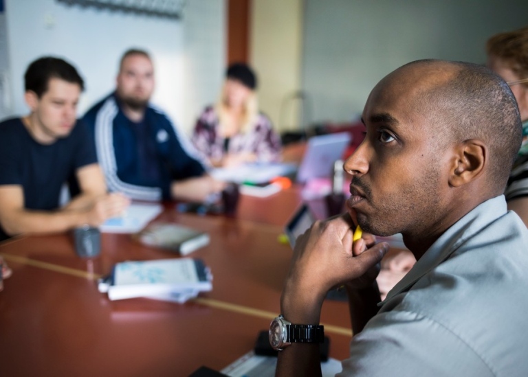 Students in a seminar room