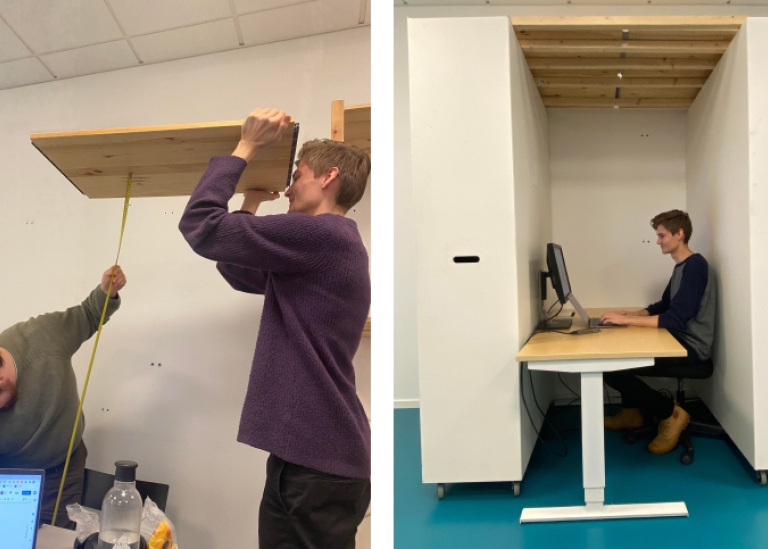 Under arbetet med att testa och bygga prototypen.