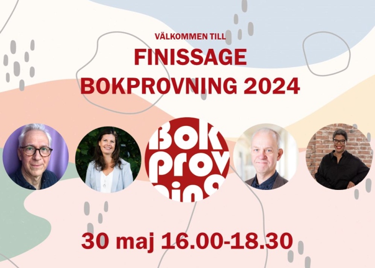 Bokprovning Finissage 2024 30 maj 16-18.30