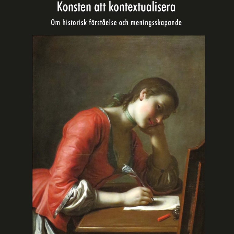 Detalj av omslaget till boken Konsten att kontextualisera.