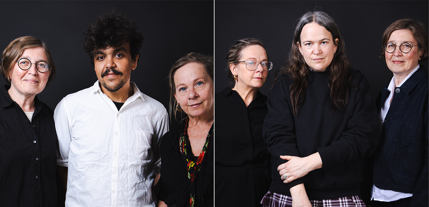 Anna Näslund, Alexander Mahmoud och Jenny Morelli. Jenny Morelli, Märta Thisner och Anna Näslund.
