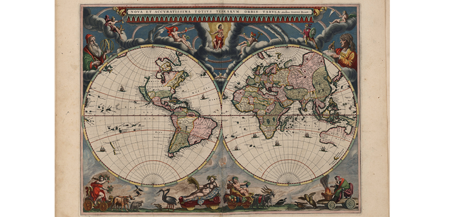 Joan Blaeus Atlas maior världskarta 1667.