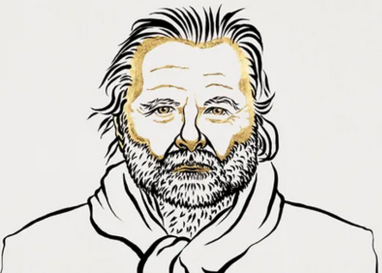 Illustration som föreställer Jon Fosse