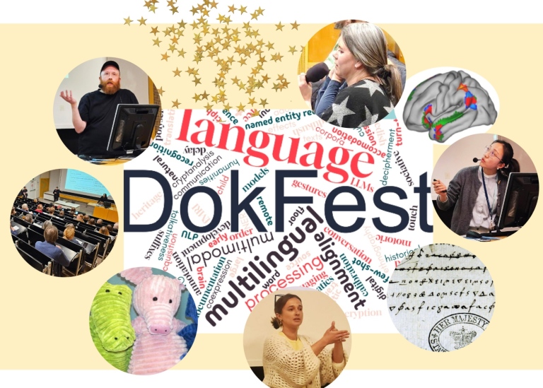 DokFest firades med presentationer av doktorander i lingvistik och andra ämnen med språkvetenskaplig