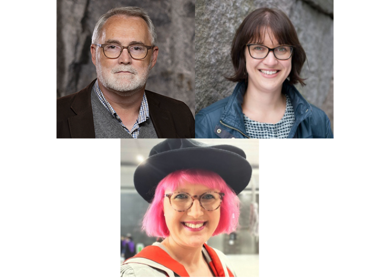 John Airey, Maria Andrée and Eleanor Armstrong.