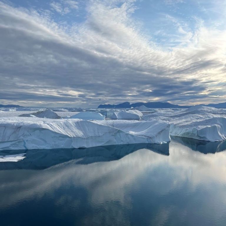 Icebergs. Photo: Johan Nilsson/MISU/Stockholm University