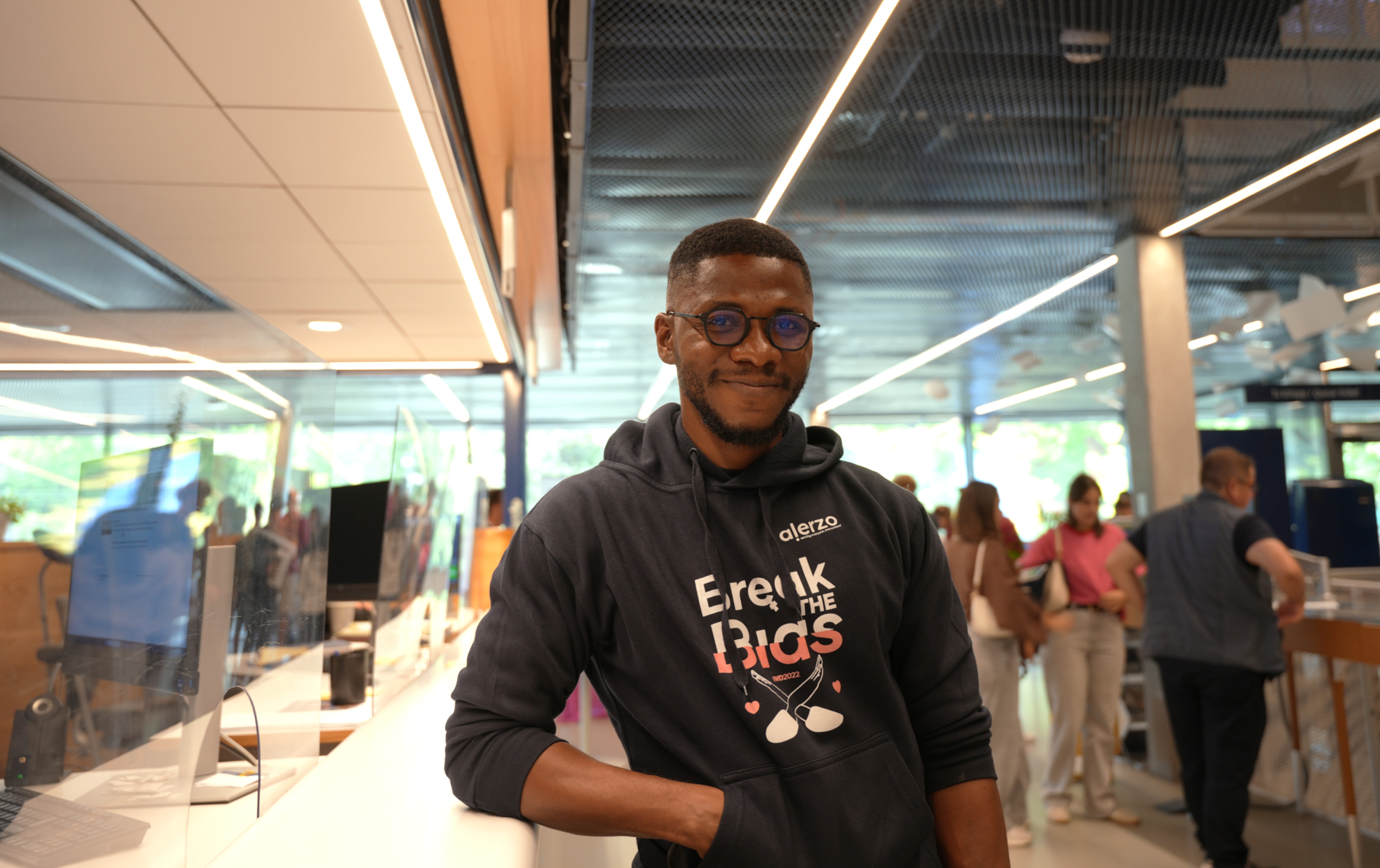 Onyedikachi attending the Arrival Service in Studenthuset.