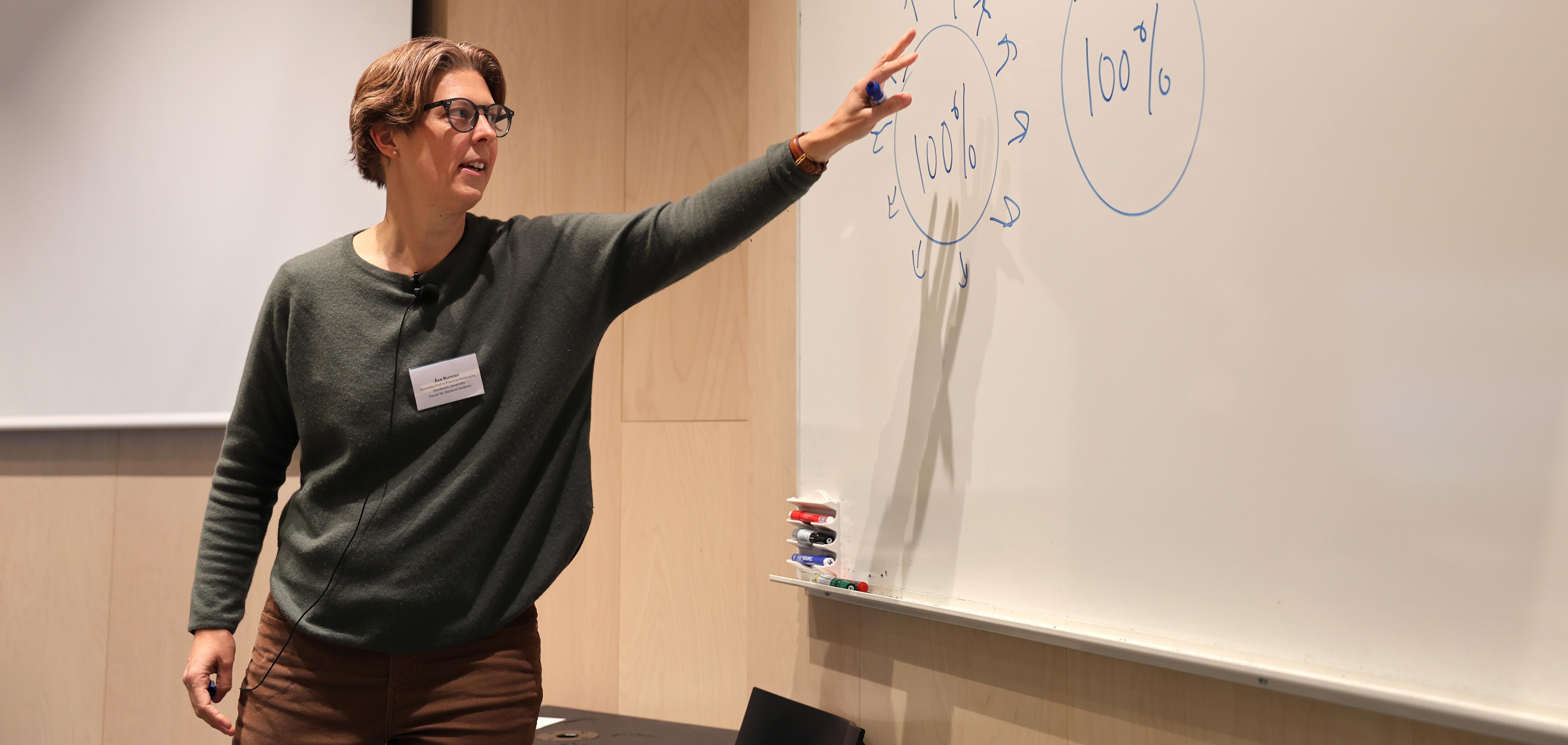 Åsa Burman var keynotetalare på DSVs PhD Day 2026.