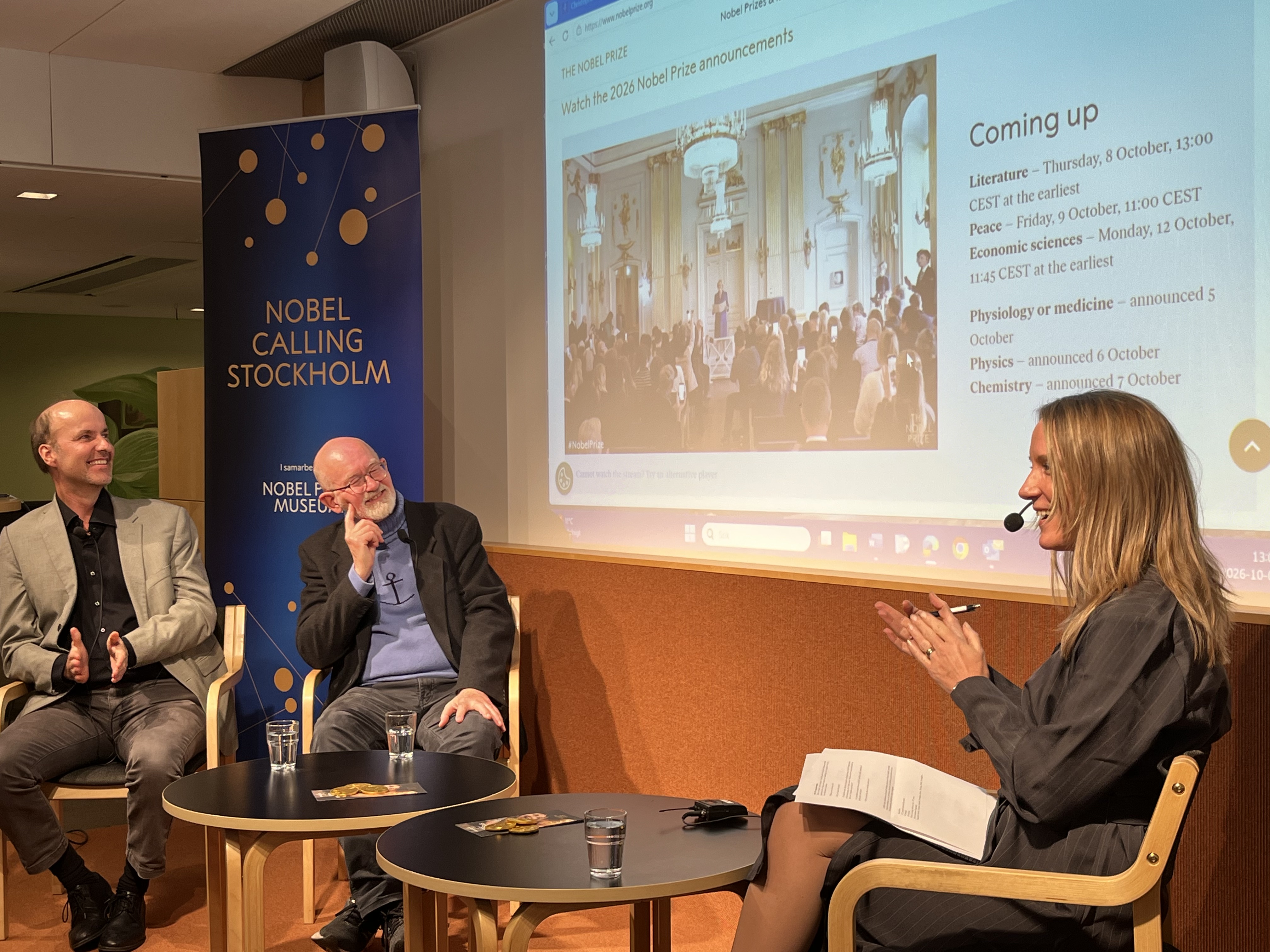 Panelen bestod av professorerna Christophe Premat, Bo G Ekelund och Frida Beckman. Foto: Cecilia Burman