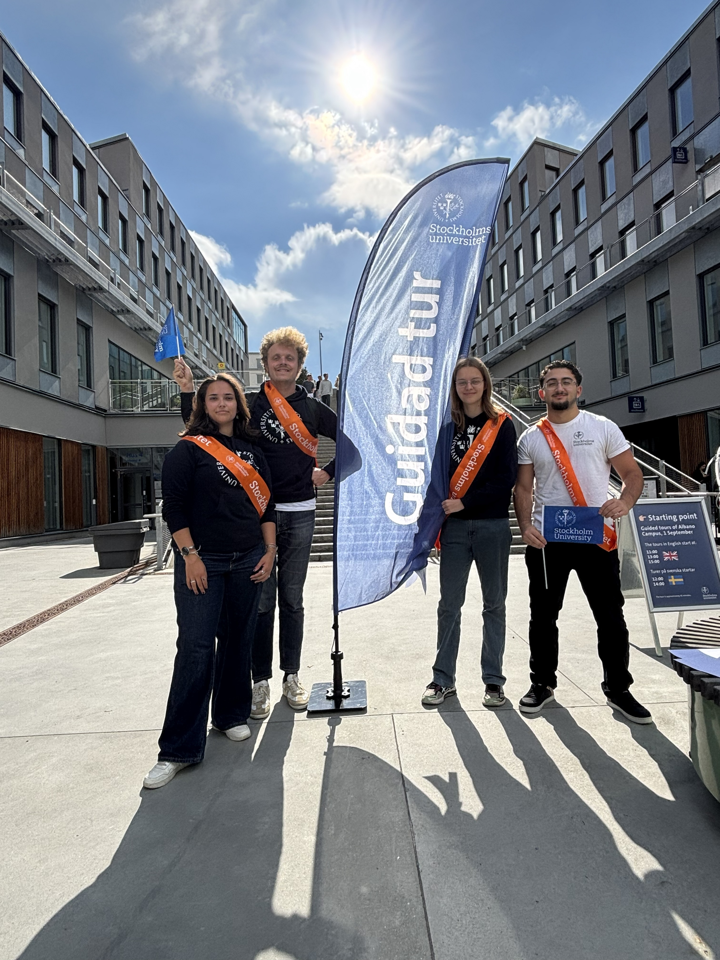 Studentambassadörer på campus Albano