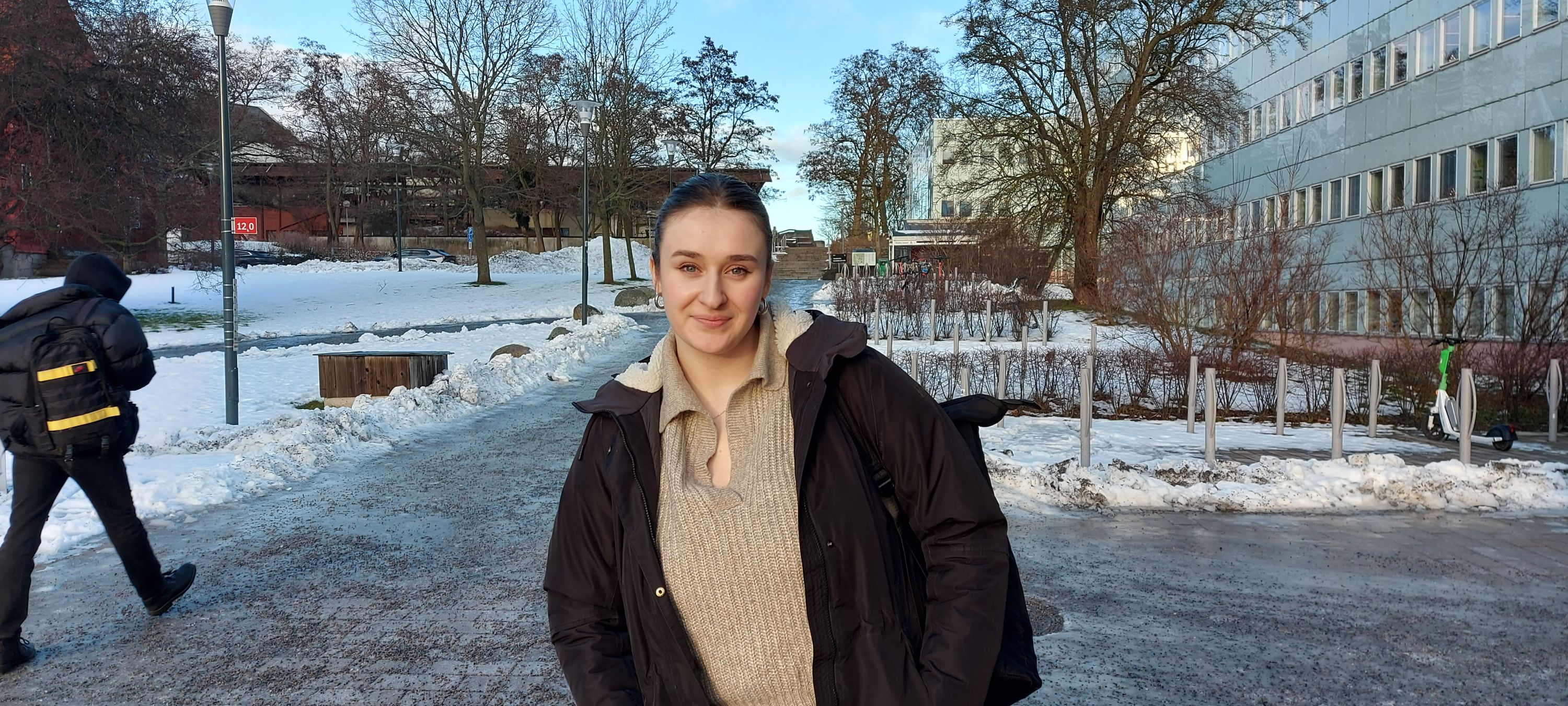 Karina på campus Frescati.