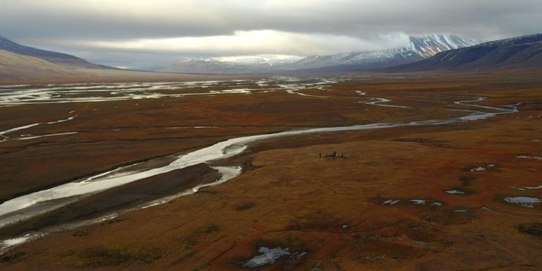 View of Adventdalen, Svalbard.