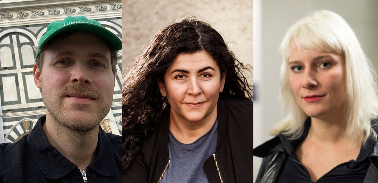 Martin Romatowski, Farnaz Arbabi och Isabelle Ståhl.