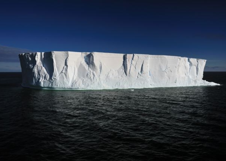 Plateau iceberg on Ross Sea, Antarctica.