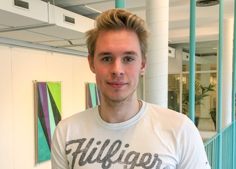Bild på studenten Victor Sjölander.