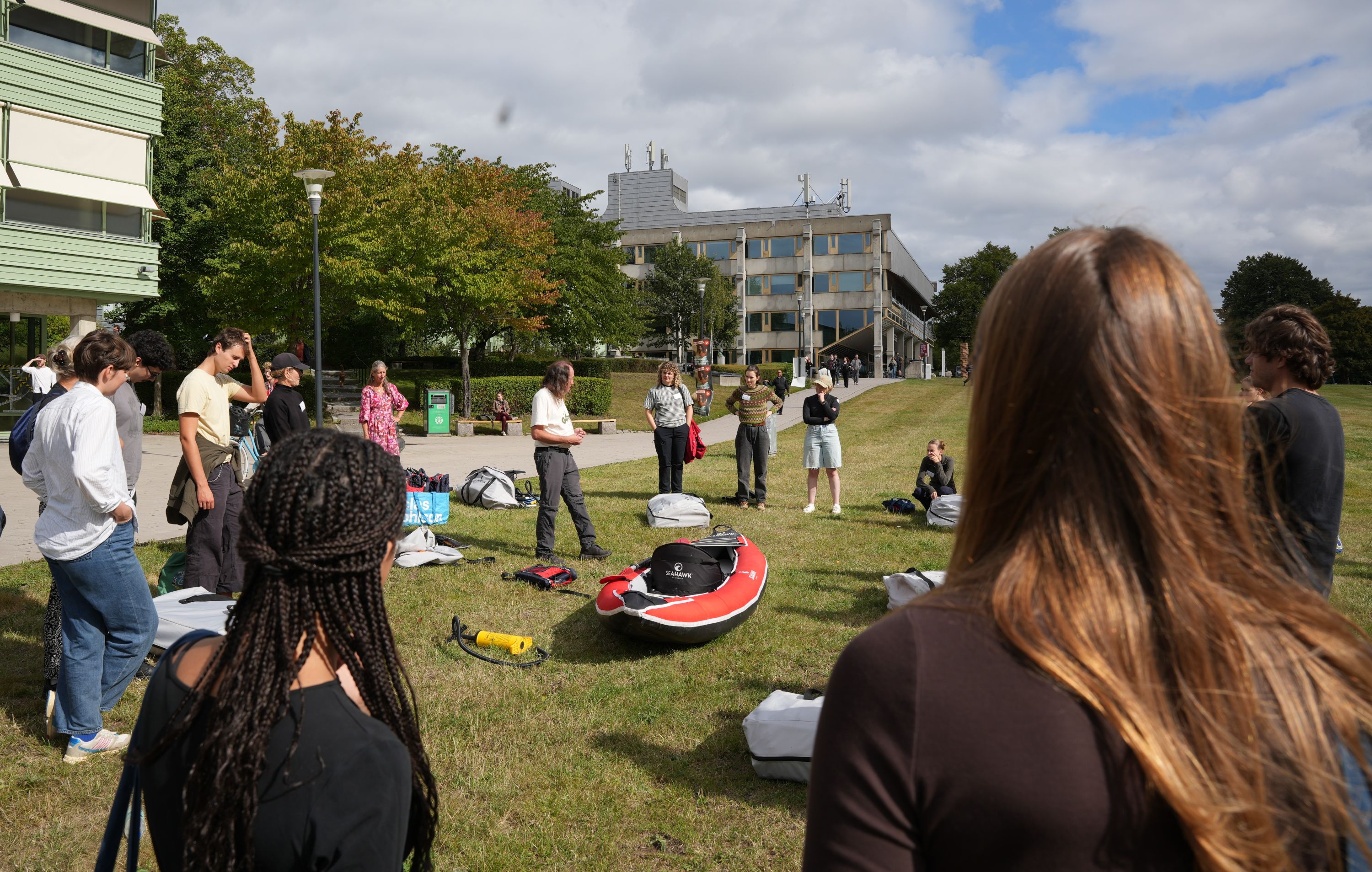 People on campus.