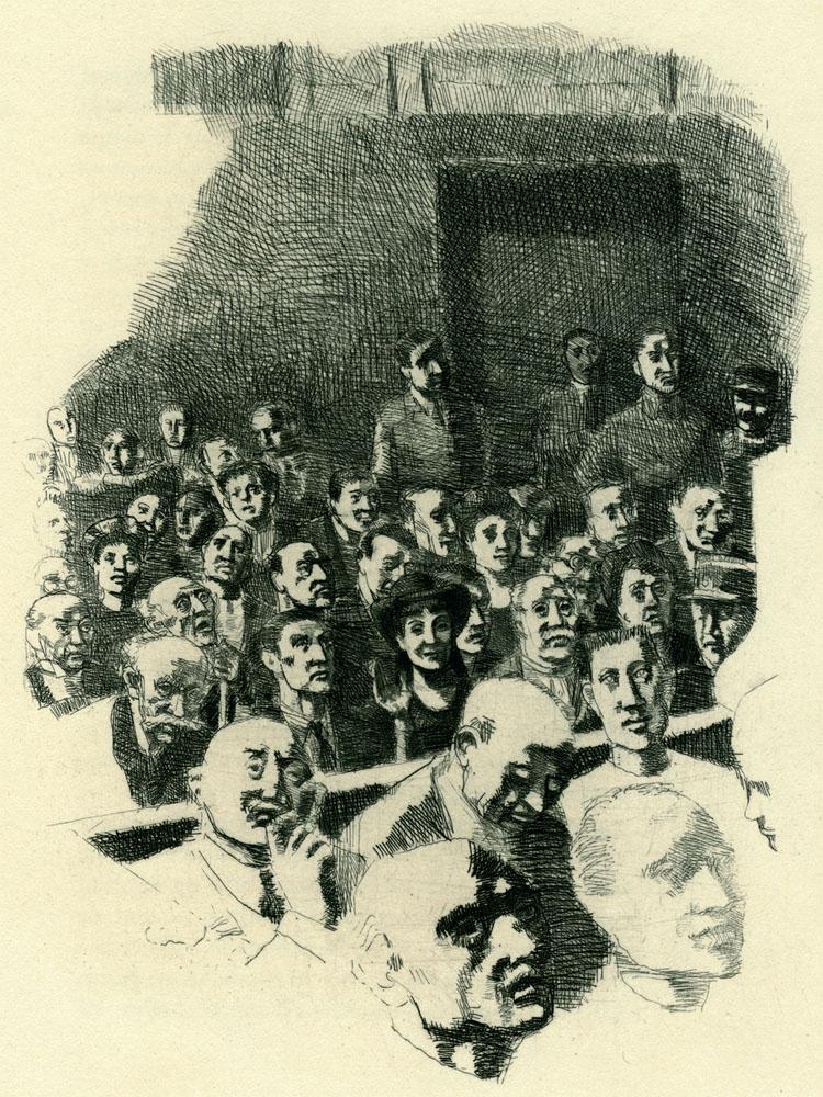 Mayo illustration for Camus' novel "L'Etranger" (the Stranger). 1948. Foto: Mayo, CC BY-SA 4.0, via Wikimedia Commons