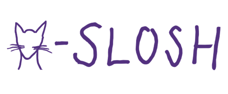 Y-SLOSH logga, där bokstaven Y är en stiliserad katt.