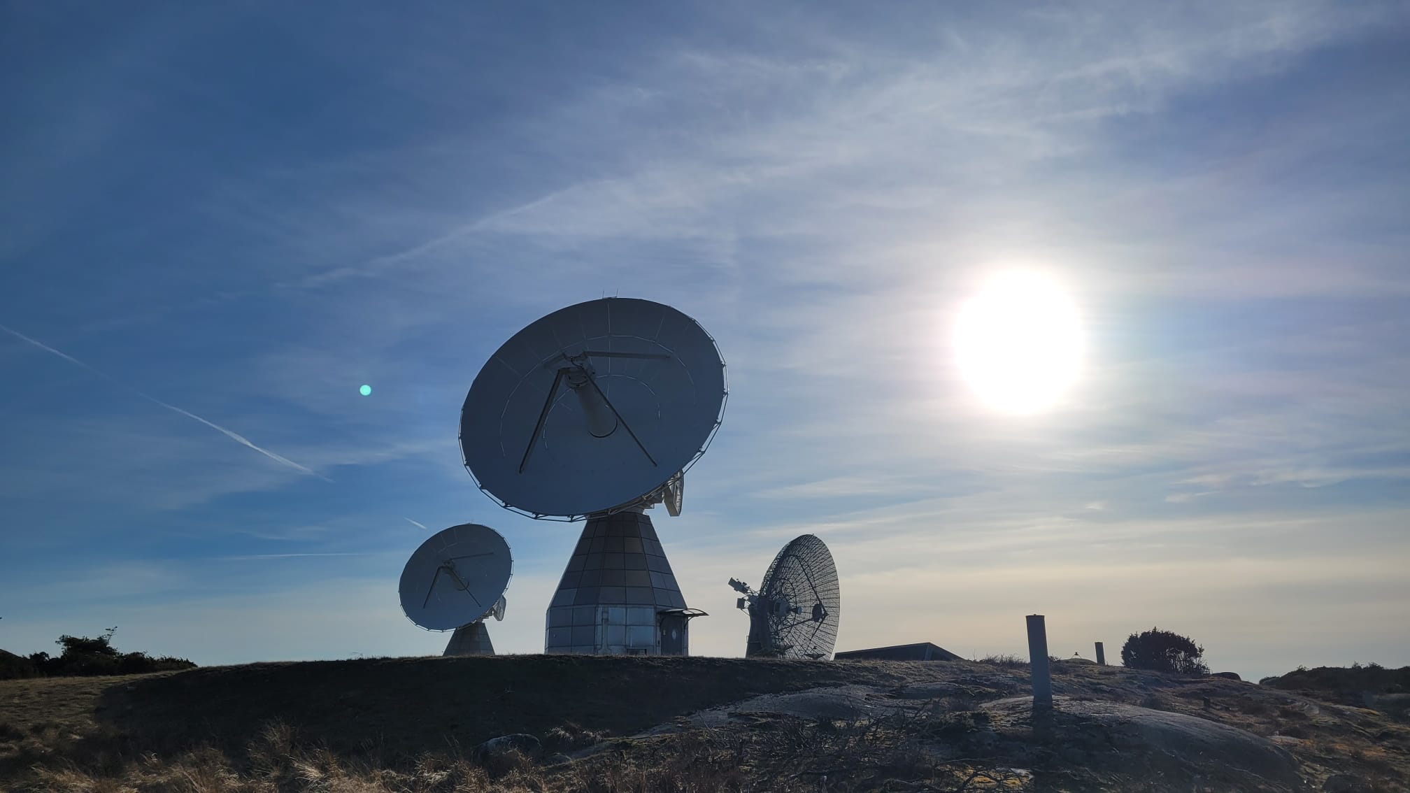 Radio telescopes at Onsala Space Observatory.