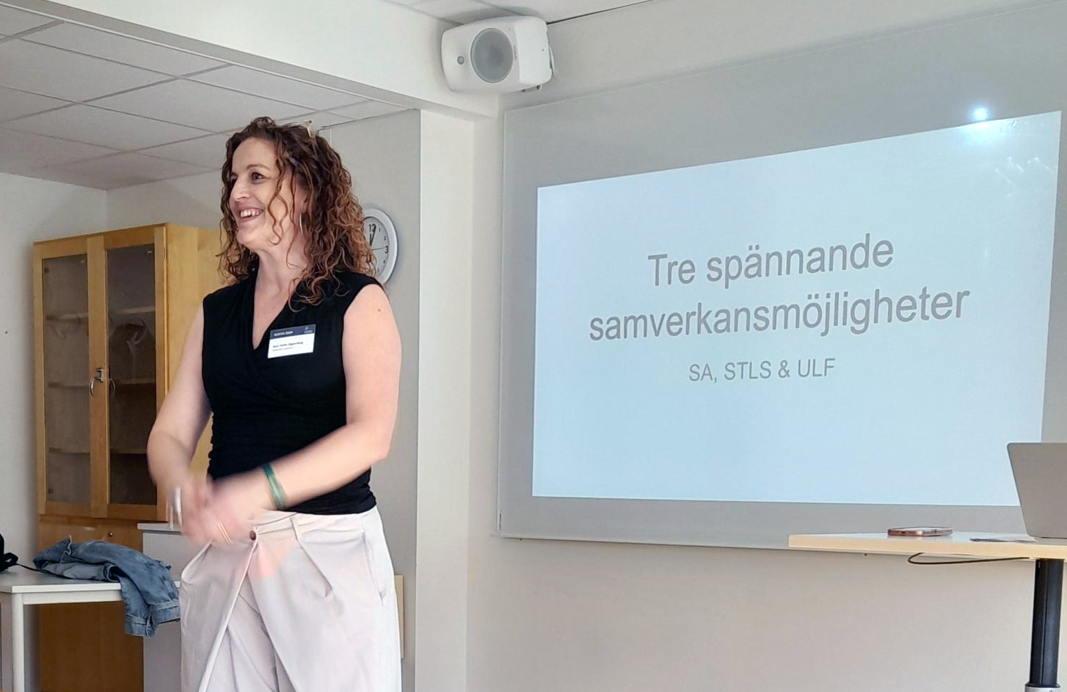 Ann-Sofie Jägerskog avslutade dagen med sin presentation inför de andra.
