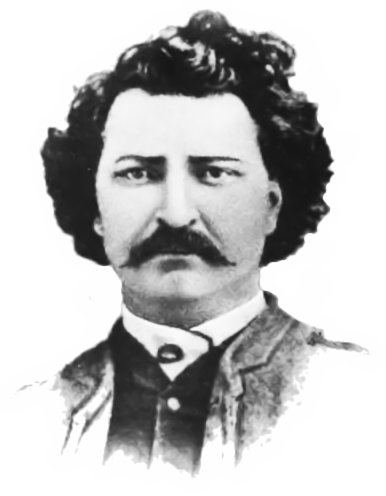 Louis Riel, after a carte de visite from 1884.