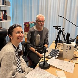 Tillfällig studio på Lekanders kontor.