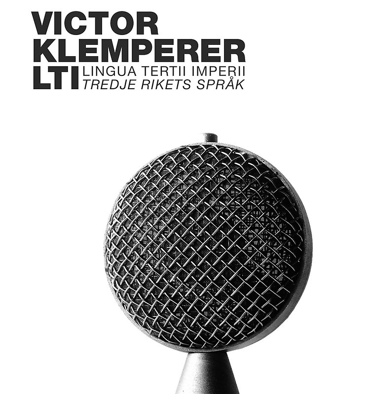 Del av omslaget för Victor Klemperers LTI, Glänta. Omslag: Mathias Strömberg.
