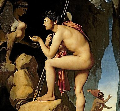 Jean-Auguste-Dominique Ingres – “Oidipus och sfinxen” (1808).