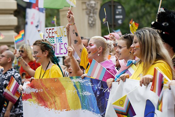 Pride-tåg.