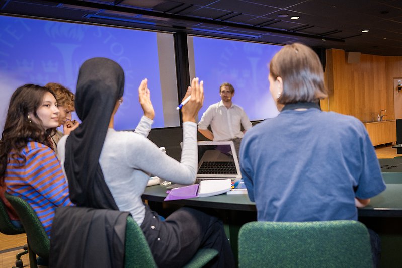 Studenter i undervisningssal