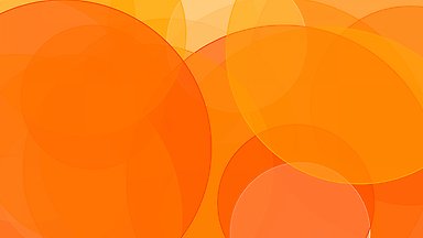 Orange circles in various nuances and sizes.
