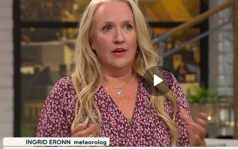 Ingrid i tv4-studio.