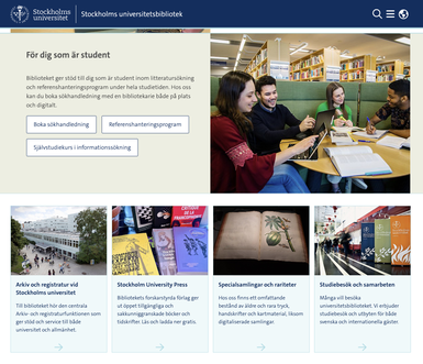 Foto: Skärmavbild, Stockholms universitetsbibliotek