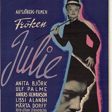 Filmaffisch för Fröken Julie, 1951.
