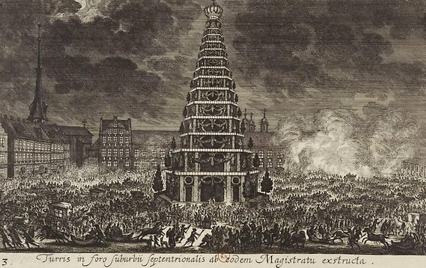 Pyramid på Norrmalmstorg uppförd 1672
