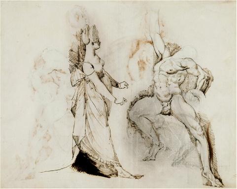 Johann Heinrich Füssli (1741-1825), “Woman Before the Laocoon”, c.1802, Zurich, Kunsthaus.