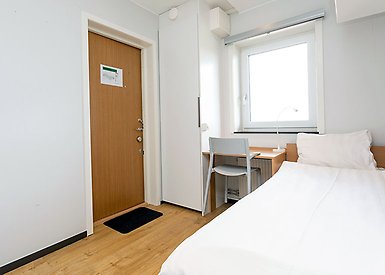Bed and hallway.